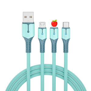 Cell Phone Cable Usb Charger Fast Charging lighting 3 in 1 Mobile Data Cable | Tage-Active