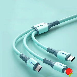 Cell Phone Cable Usb Charger Fast Charging lighting 3 in 1 Mobile Data Cable | Tage-Active