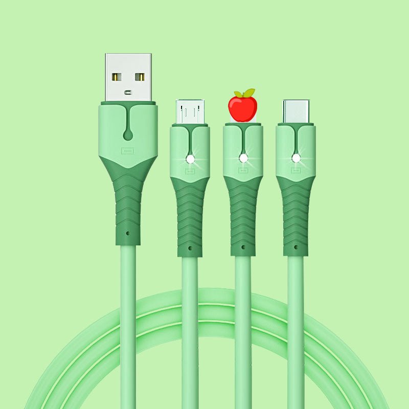 Cell Phone Cable Usb Charger Fast Charging lighting 3 in 1 Mobile Data Cable | Tage-Active