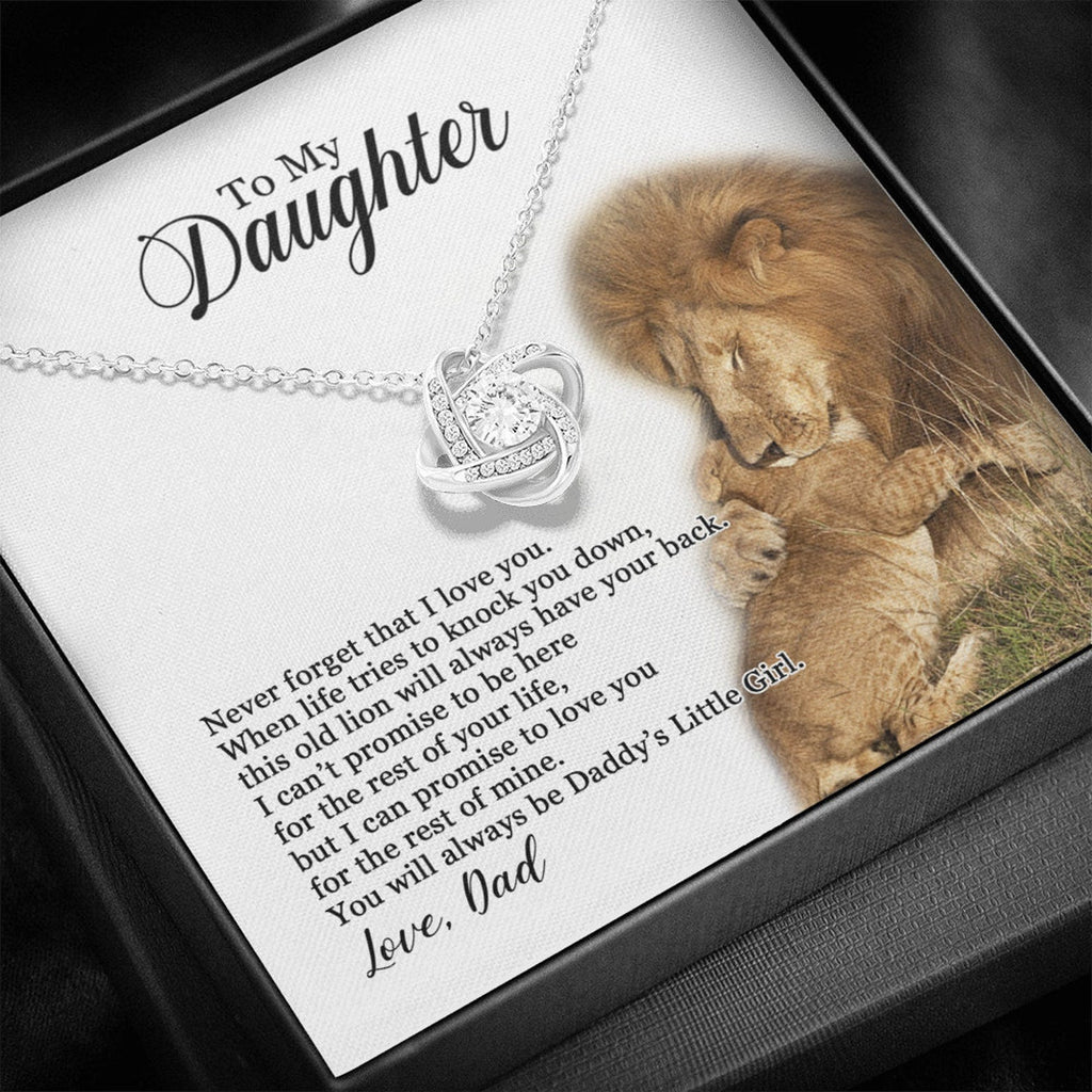Christmas Gift for Daughter Necklace To Daughter Birthday Gift Set To my daughter message card | Love Knot Necklace | 0 | Tage-Active