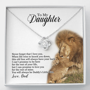 Christmas Gift for Daughter Necklace To Daughter Birthday Gift Set To my daughter message card | Love Knot Necklace | 0 | Tage-Active