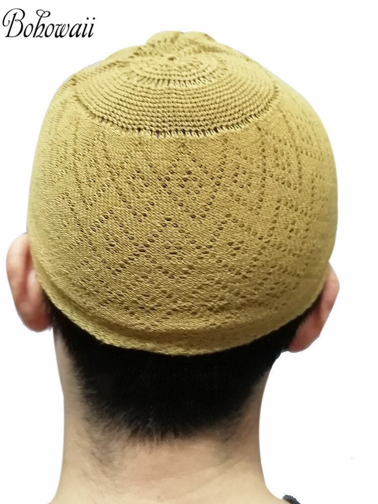 Classic Muslim Men Kippah Jewish Saudi Chapeau Musulman Homme Crochet Kufi Hat Turkish Prayer Cap Gorro Arabe Hombre Bonnet | TageUnlimited
