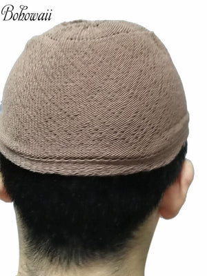 Classic Muslim Men Kippah Jewish Saudi Chapeau Musulman Homme Crochet Kufi Hat Turkish Prayer Cap Gorro Arabe Hombre Bonnet | TageUnlimited