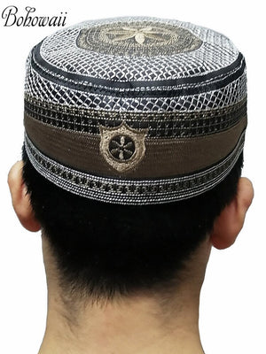 Classic Muslim Men Kippah Jewish Saudi Chapeau Musulman Homme Crochet Kufi Hat Turkish Prayer Cap Gorro Arabe Hombre Bonnet | TageUnlimited