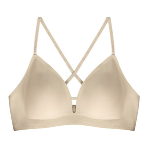 Cross Adjustable Shoulder Strap Women's Super Comfort Wirefree Seam Free Push Up Jelly Bra Padded Bralette Lady For Dailywear | Tage-Active