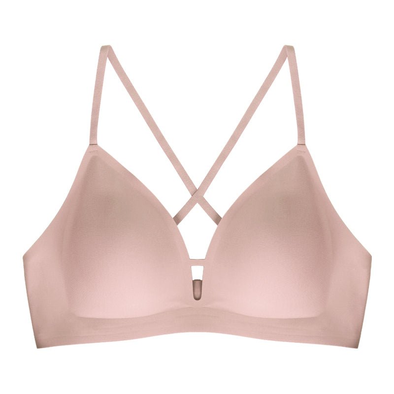 Cross Adjustable Shoulder Strap Women's Super Comfort Wirefree Seam Free Push Up Jelly Bra Padded Bralette Lady For Dailywear | Tage-Active