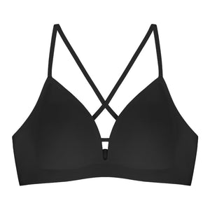 Cross Adjustable Shoulder Strap Women's Super Comfort Wirefree Seam Free Push Up Jelly Bra Padded Bralette Lady For Dailywear | Tage-Active