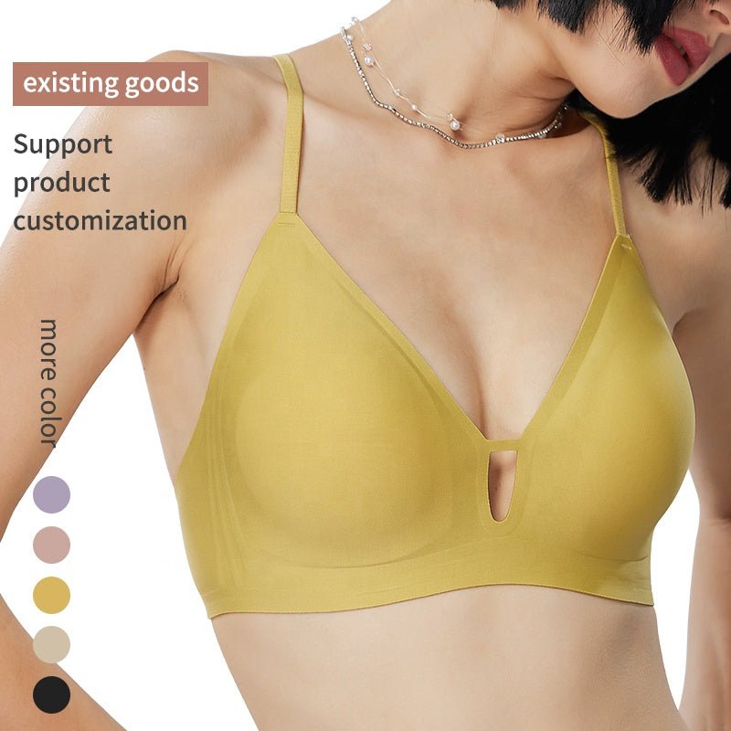 Cross Adjustable Shoulder Strap Women's Super Comfort Wirefree Seam Free Push Up Jelly Bra Padded Bralette Lady For Dailywear | Tage-Active