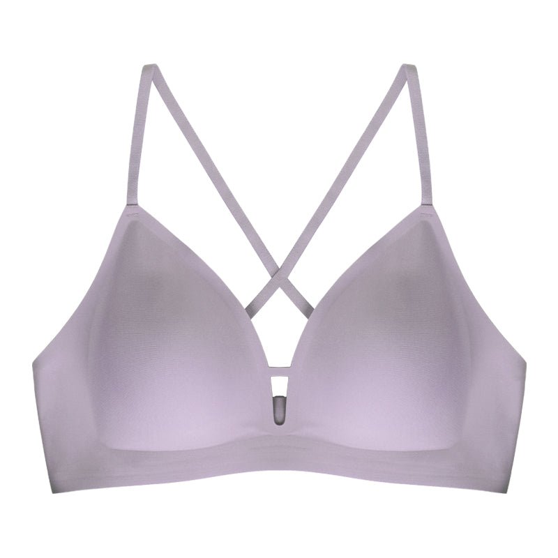 Cross Adjustable Shoulder Strap Women's Super Comfort Wirefree Seam Free Push Up Jelly Bra Padded Bralette Lady For Dailywear | Tage-Active