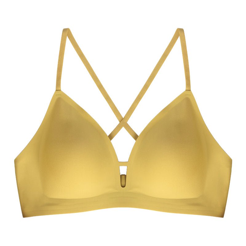 Cross Adjustable Shoulder Strap Women's Super Comfort Wirefree Seam Free Push Up Jelly Bra Padded Bralette Lady For Dailywear | Tage-Active