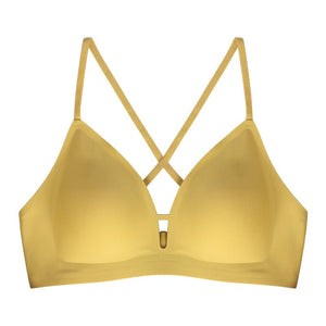 Cross Adjustable Shoulder Strap Women's Super Comfort Wirefree Seam Free Push Up Jelly Bra Padded Bralette Lady For Dailywear | Tage-Active