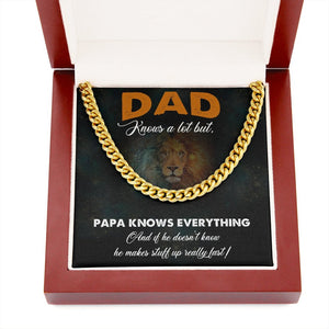 Dad Knows A Lot (Cuban Link Chain Necklace) | Jewelry | C30184T, C30184TG, lx-C30184, PB23-WOOD, PROD-2167301, PT-1772, USER-43062 | TageUnlimited