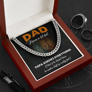 Dad Knows A Lot (Cuban Link Chain Necklace) | Jewelry | C30184T, C30184TG, lx-C30184, PB23-WOOD, PROD-2167301, PT-1772, USER-43062 | TageUnlimited