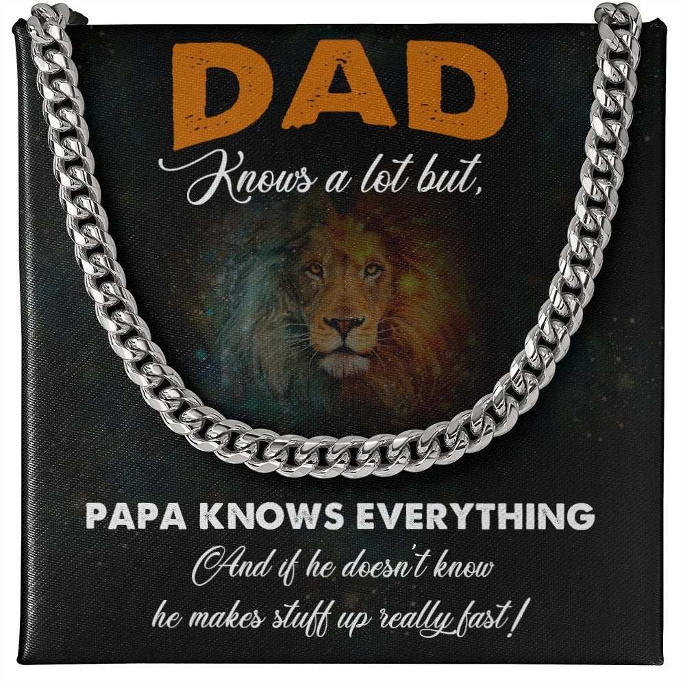 Dad Knows A Lot (Cuban Link Chain Necklace) | Jewelry | C30184T, C30184TG, lx-C30184, PB23-WOOD, PROD-2167301, PT-1772, USER-43062 | TageUnlimited