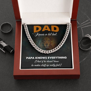 Dad Knows A Lot (Cuban Link Chain Necklace) | Jewelry | C30184T, C30184TG, lx-C30184, PB23-WOOD, PROD-2167301, PT-1772, USER-43062 | TageUnlimited