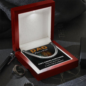 Dad Knows A Lot (Cuban Link Chain Necklace) | Jewelry | C30184T, C30184TG, lx-C30184, PB23-WOOD, PROD-2167301, PT-1772, USER-43062 | TageUnlimited