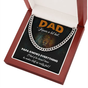 Dad Knows A Lot (Cuban Link Chain Necklace) | Jewelry | C30184T, C30184TG, lx-C30184, PB23-WOOD, PROD-2167301, PT-1772, USER-43062 | TageUnlimited