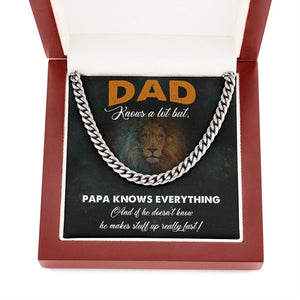 Dad Knows A Lot (Cuban Link Chain Necklace) | Jewelry | C30184T, C30184TG, lx-C30184, PB23-WOOD, PROD-2167301, PT-1772, USER-43062 | TageUnlimited