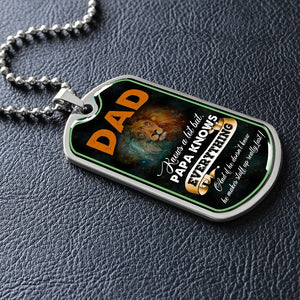 Dad Knows A Lot (Luxury Dog Tag) | Jewelry | A1014T, A1014TG, G007T, G007TG, lx-G007, PROD-2167348, PT-133, TNM-1, USER-43062 | TageUnlimited