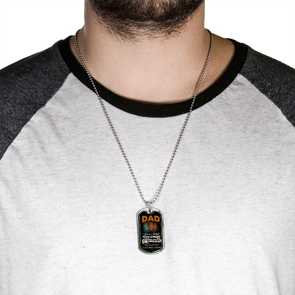 Dad Knows A Lot (Luxury Dog Tag) | Jewelry | A1014T, A1014TG, G007T, G007TG, lx-G007, PROD-2167348, PT-133, TNM-1, USER-43062 | TageUnlimited