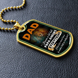 Dad Knows A Lot (Luxury Dog Tag) | Jewelry | A1014T, A1014TG, G007T, G007TG, lx-G007, PROD-2167348, PT-133, TNM-1, USER-43062 | TageUnlimited