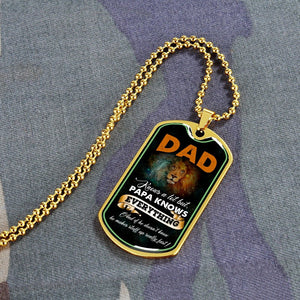 Dad Knows A Lot (Luxury Dog Tag) | Jewelry | A1014T, A1014TG, G007T, G007TG, lx-G007, PROD-2167348, PT-133, TNM-1, USER-43062 | TageUnlimited