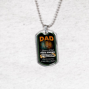 Dad Knows A Lot (Luxury Dog Tag) | Jewelry | A1014T, A1014TG, G007T, G007TG, lx-G007, PROD-2167348, PT-133, TNM-1, USER-43062 | TageUnlimited
