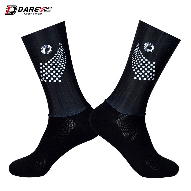Darevie Combined Printing Socks Custom Cycling Socks with Strip Fabric Breathable Mtb/road Running Anti-slip High Speed Aero Men | Tage-Active