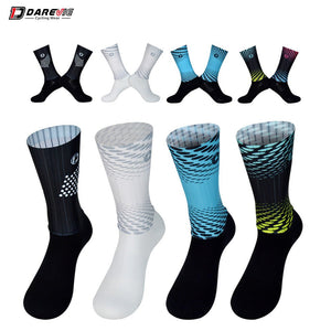 Darevie Combined Printing Socks Custom Cycling Socks with Strip Fabric Breathable Mtb/road Running Anti-slip High Speed Aero Men | Tage-Active
