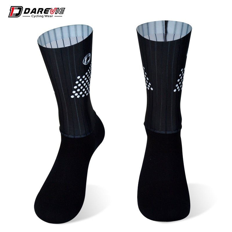 Darevie Combined Printing Socks Custom Cycling Socks with Strip Fabric Breathable Mtb/road Running Anti-slip High Speed Aero Men | Tage-Active