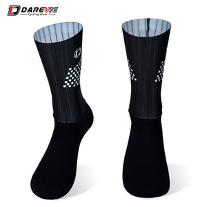 Darevie Combined Printing Socks Custom Cycling Socks with Strip Fabric Breathable Mtb/road Running Anti-slip High Speed Aero Men | Tage-Active