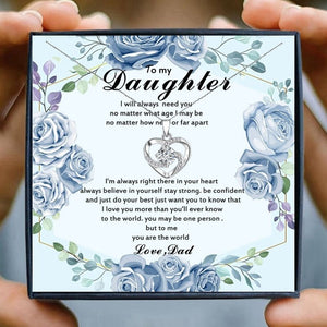 Daughter dad Necklace Gifts Crystal Pendant Necklace Women Necklaces Pendants father Graduation Gifts Birthday Presents jewelry | 0 | Tage-Active