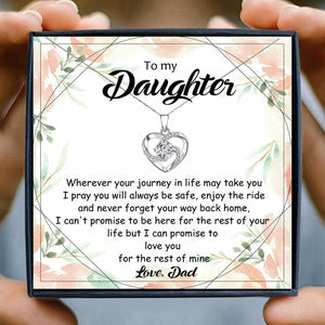Daughter dad Necklace Gifts Crystal Pendant Necklace Women Necklaces Pendants father Graduation Gifts Birthday Presents jewelry | 0 | Tage-Active