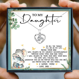Daughter dad Necklace Gifts Crystal Pendant Necklace Women Necklaces Pendants father Graduation Gifts Birthday Presents jewelry | 0 | Tage-Active