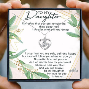 Daughter dad Necklace Gifts Crystal Pendant Necklace Women Necklaces Pendants father Graduation Gifts Birthday Presents jewelry | 0 | Tage-Active