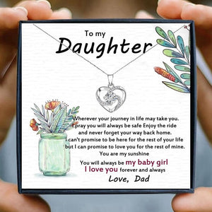 Daughter dad Necklace Gifts Crystal Pendant Necklace Women Necklaces Pendants father Graduation Gifts Birthday Presents jewelry | 0 | Tage-Active