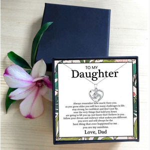 Daughter dad Necklace Gifts Crystal Pendant Necklace Women Necklaces Pendants father Graduation Gifts Birthday Presents jewelry | 0 | Tage-Active