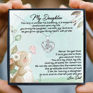Daughter dad Necklace Gifts Crystal Pendant Necklace Women Necklaces Pendants father Graduation Gifts Birthday Presents jewelry | 0 | Tage-Active