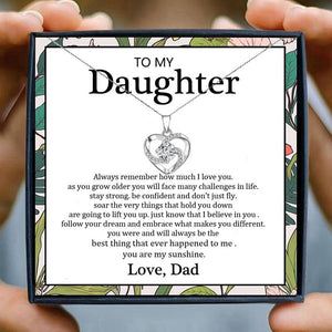 Daughter dad Necklace Gifts Crystal Pendant Necklace Women Necklaces Pendants father Graduation Gifts Birthday Presents jewelry | 0 | Tage-Active