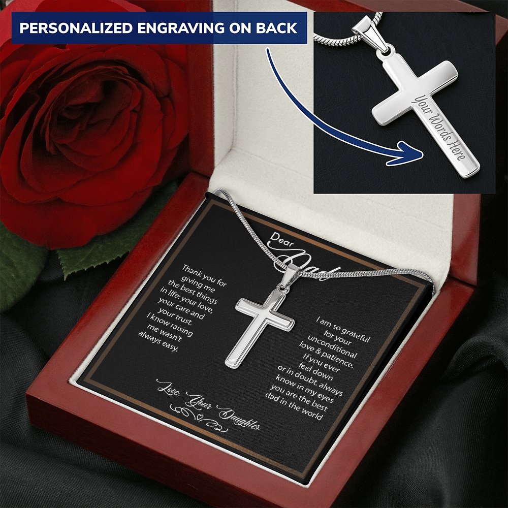 Dear Dad | Thank You For Giving Me The Best Things | Jewelry | A1013T, E070T, lx-E070, PB23-WOOD, PROD-2166735, PT-1329, TNM-1, USER-43062 | TageUnlimited