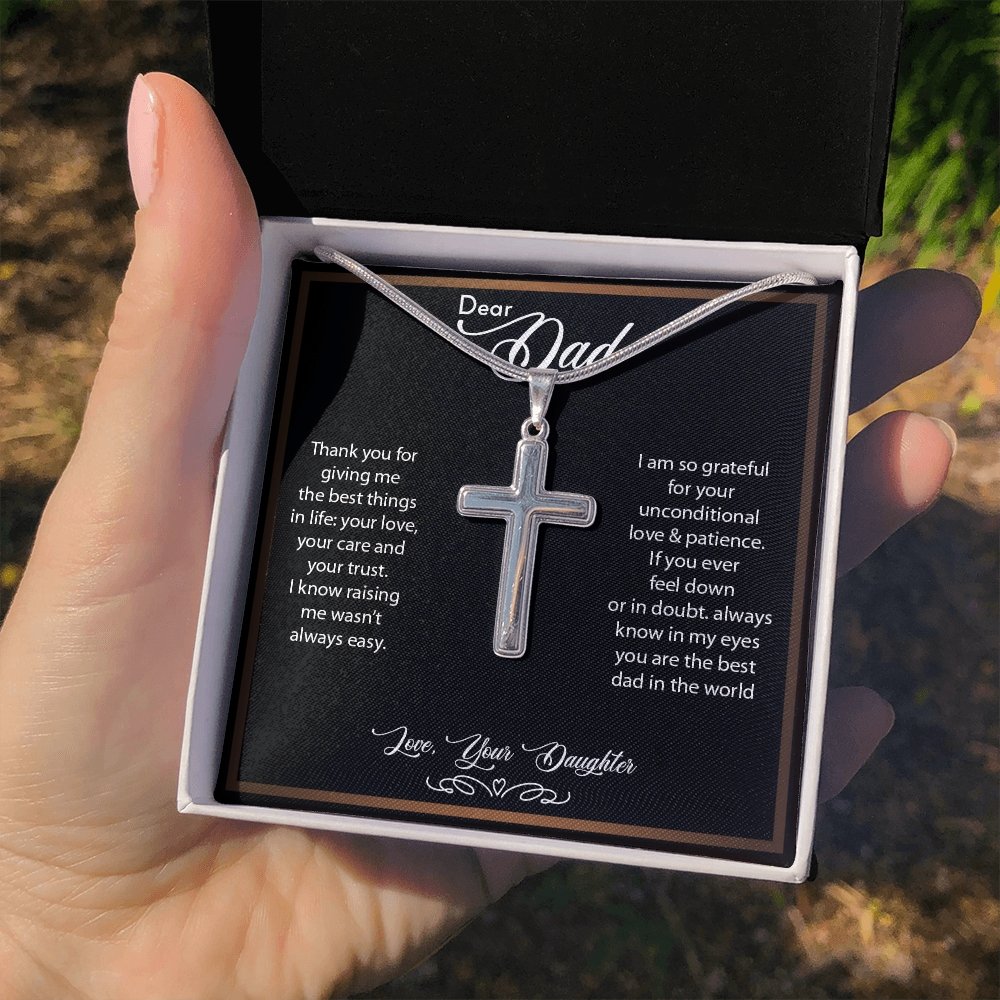 Dear Dad | Thank You For Giving Me The Best Things | Jewelry | A1013T, E070T, lx-E070, PB23-WOOD, PROD-2166735, PT-1329, TNM-1, USER-43062 | TageUnlimited