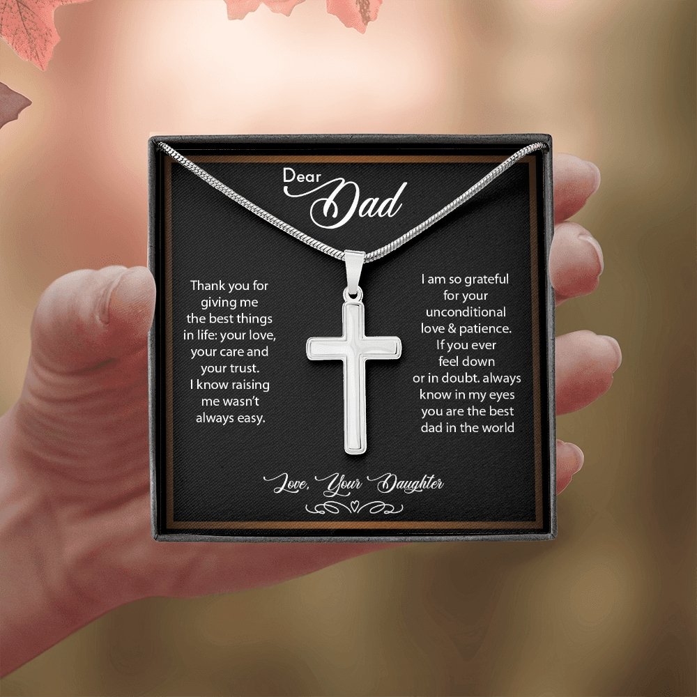 Dear Dad | Thank You For Giving Me The Best Things | Jewelry | A1013T, E070T, lx-E070, PB23-WOOD, PROD-2166735, PT-1329, TNM-1, USER-43062 | TageUnlimited