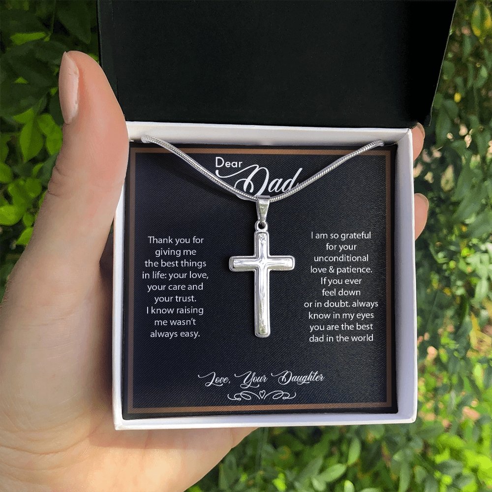 Dear Dad | Thank You For Giving Me The Best Things | Jewelry | A1013T, E070T, lx-E070, PB23-WOOD, PROD-2166735, PT-1329, TNM-1, USER-43062 | TageUnlimited