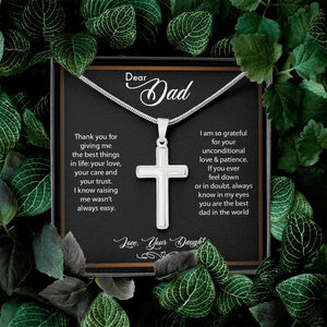 Dear Dad | Thank You For Giving Me The Best Things | Jewelry | A1013T, E070T, lx-E070, PB23-WOOD, PROD-2166735, PT-1329, TNM-1, USER-43062 | TageUnlimited