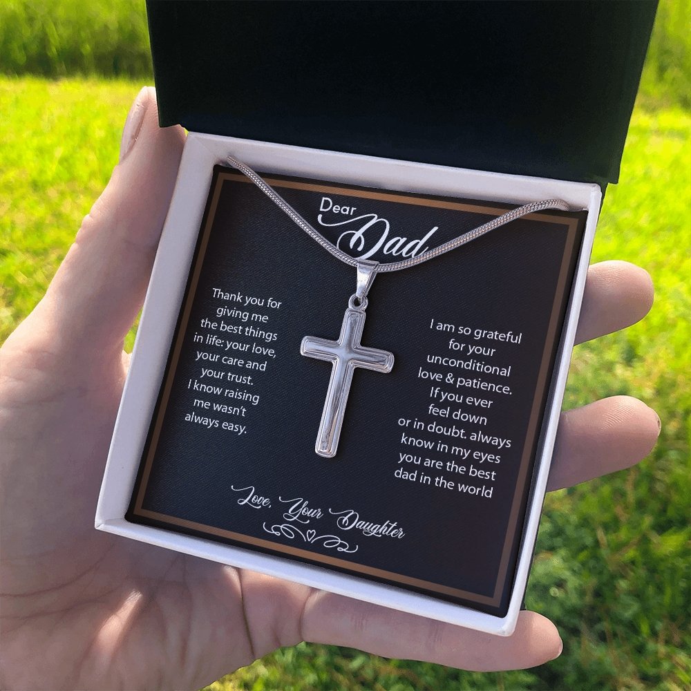 Dear Dad | Thank You For Giving Me The Best Things | Jewelry | A1013T, E070T, lx-E070, PB23-WOOD, PROD-2166735, PT-1329, TNM-1, USER-43062 | TageUnlimited