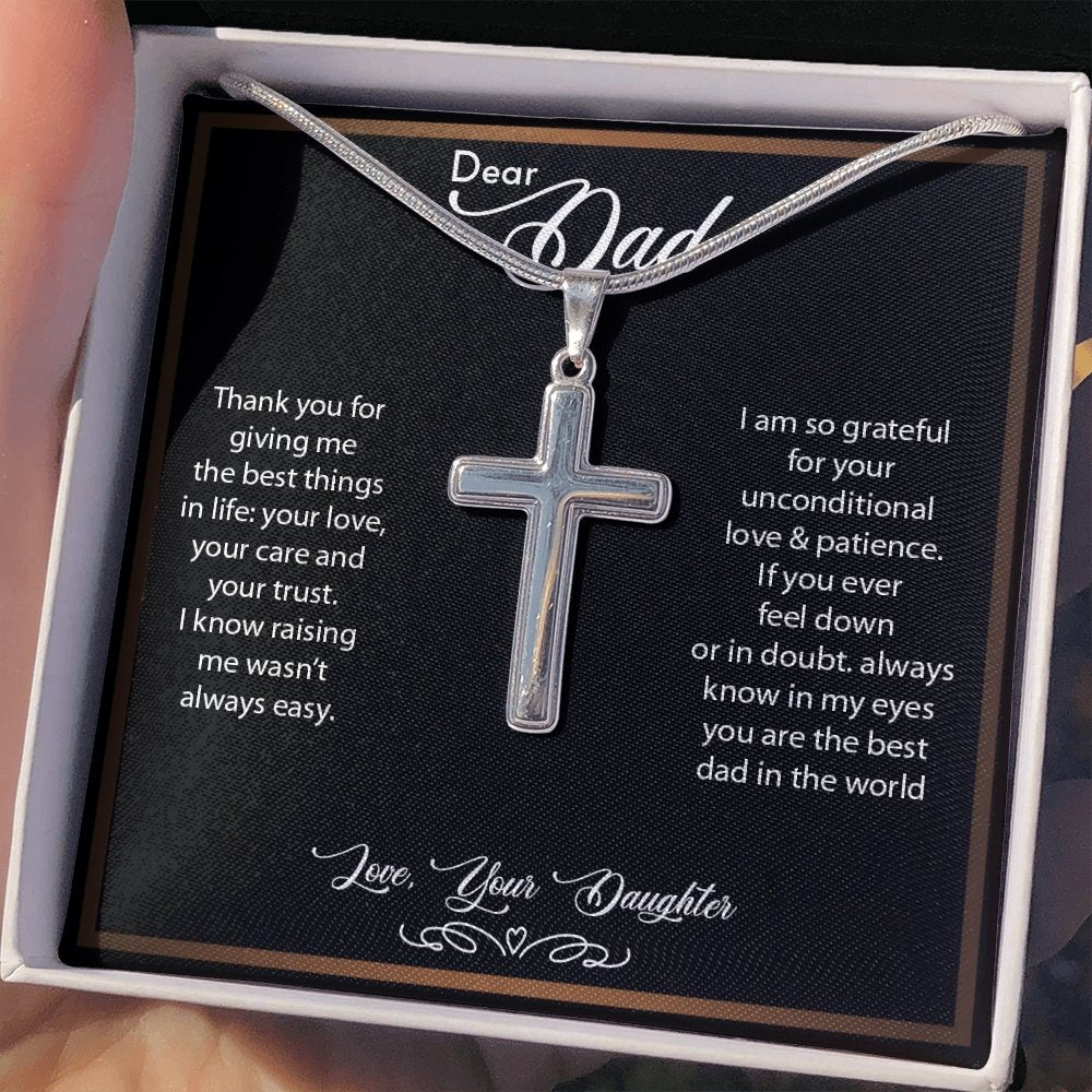Dear Dad | Thank You For Giving Me The Best Things | Jewelry | A1013T, E070T, lx-E070, PB23-WOOD, PROD-2166735, PT-1329, TNM-1, USER-43062 | TageUnlimited
