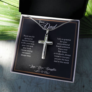 Dear Dad | Thank You For Giving Me The Best Things | Jewelry | A1013T, E070T, lx-E070, PB23-WOOD, PROD-2166735, PT-1329, TNM-1, USER-43062 | TageUnlimited