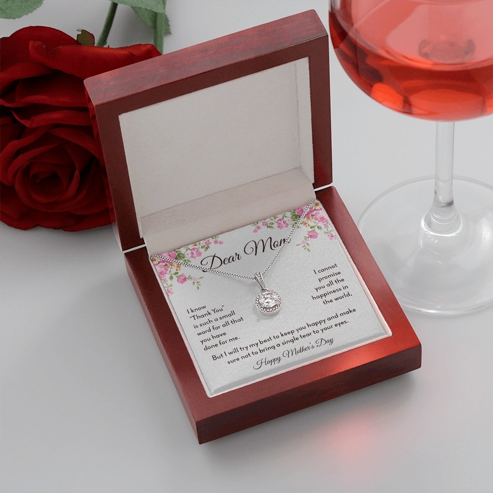 Dear Mom | Thank You Is Such A Small Word | Jewelry | C30187TR, lx-C30187, PB23-WOOD, PROD-2008317, PT-2646, TNM-1, USER-43062 | TageUnlimited