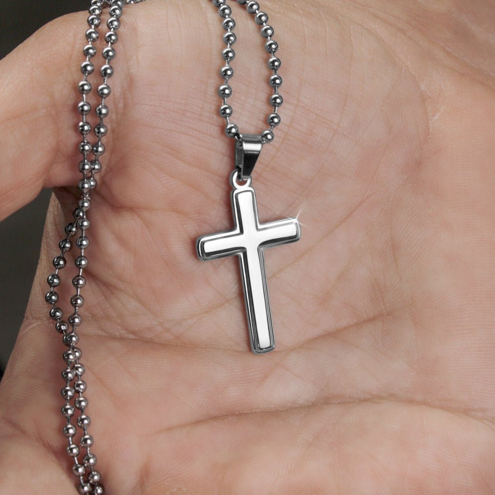Dear Son | You Are Loved (Cross Necklace with Ball Chain)❤️💎 | Jewelry | A1014T, E070T, lx-E070, PB23-WOOD, PROD-1834959, PT-1512, TNM-1, USER-43062 | TageUnlimited