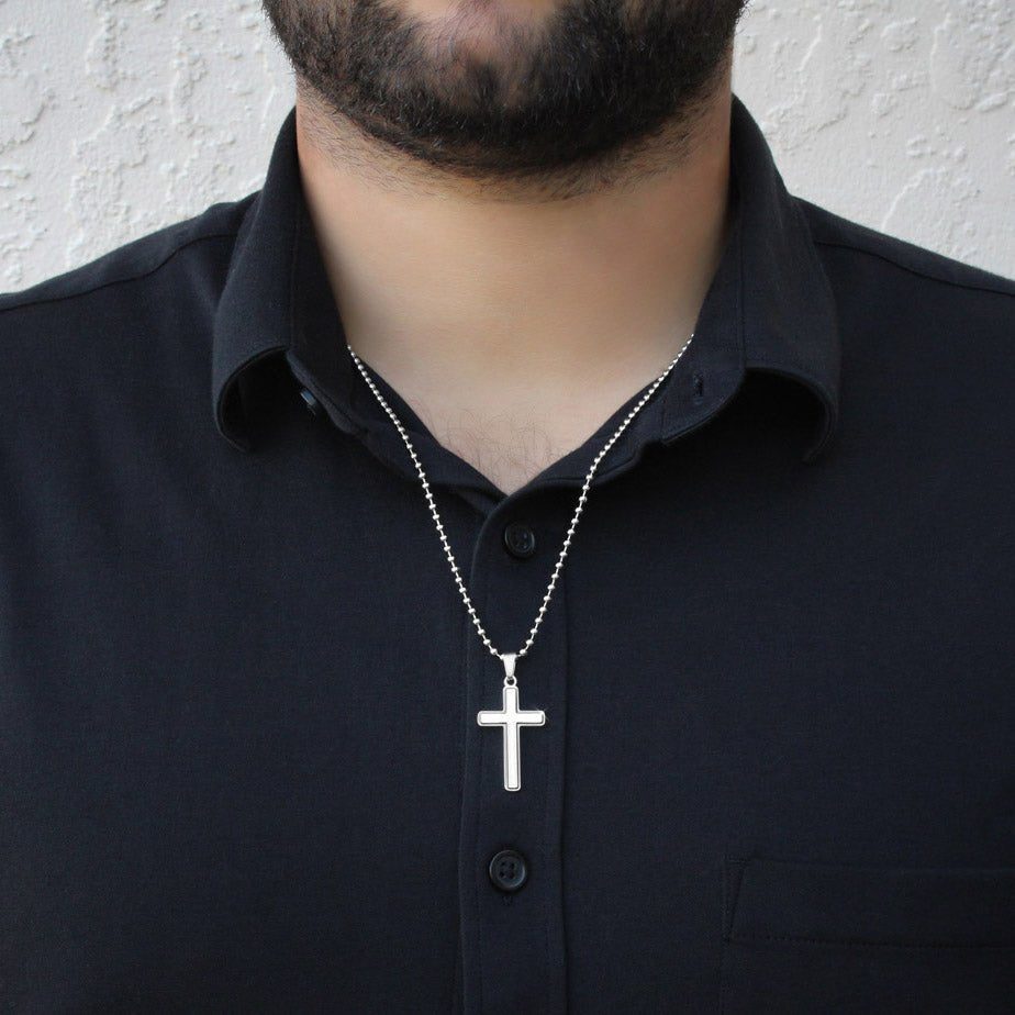 Dear Son | You Are Loved (Cross Necklace with Ball Chain)❤️💎 | Jewelry | A1014T, E070T, lx-E070, PB23-WOOD, PROD-1834959, PT-1512, TNM-1, USER-43062 | TageUnlimited